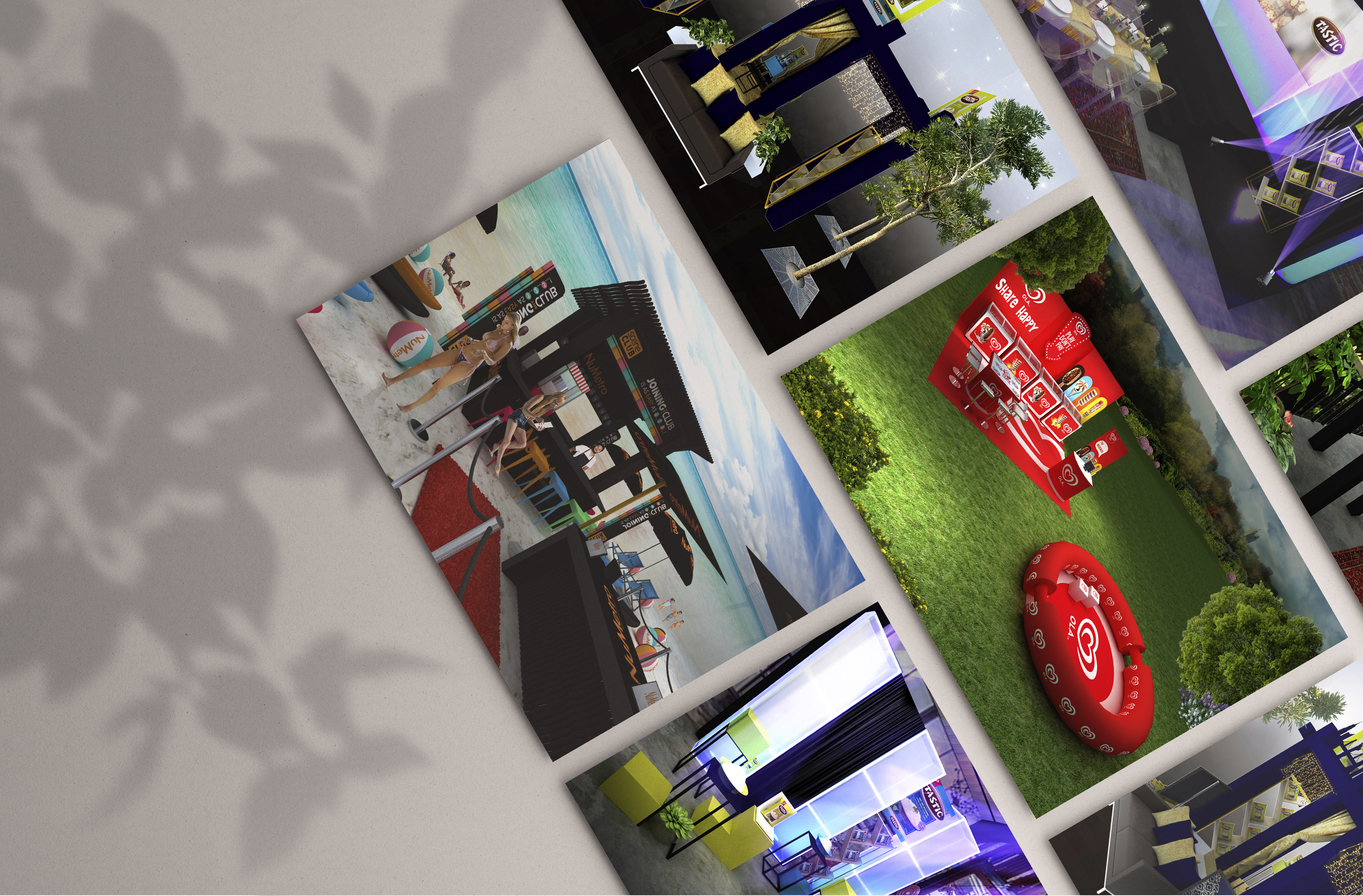 events 3D renderings and space planning